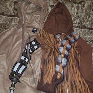 Chewbacca Onsie Adult and Child set. Adult Sz L and Child sz 8, pre owned